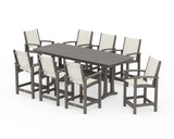 Coastal 9-Piece Counter Set with Trestle Legs