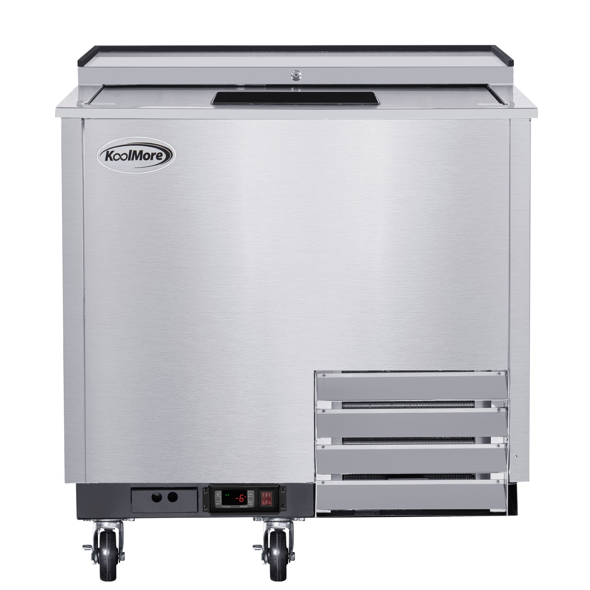 36 in. Commercial Glass Froster in Stainless Steel, ETL Listed, 9 cu. ft.