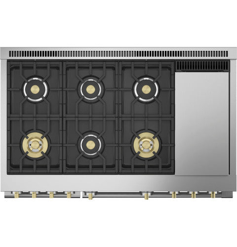 GE Monogram 48" Dual-Fuel Professional Range with 6 Burners and Griddle (Natural Gas)