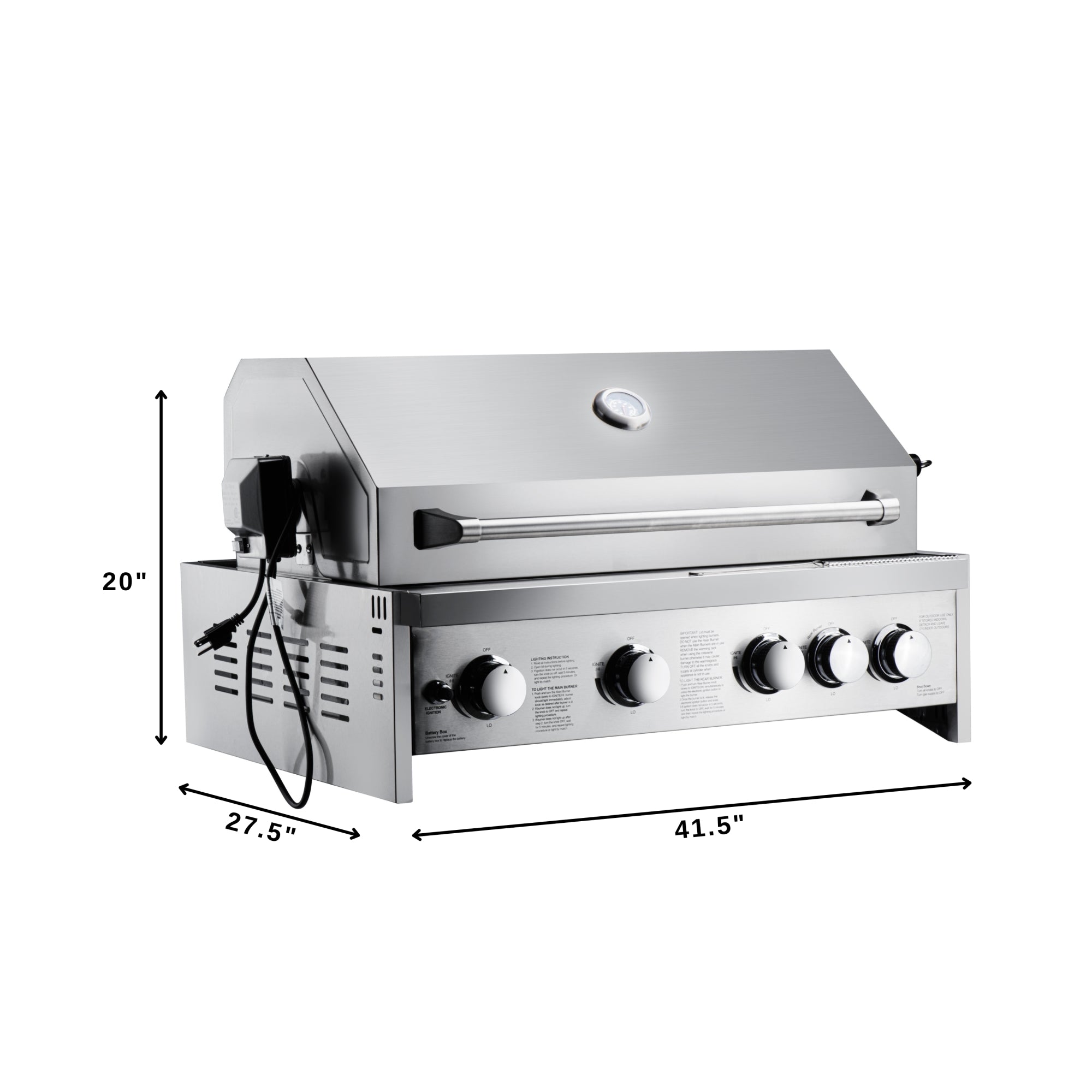 KoolMore Outdoor Kitchen 30 in. BBQ Liquid Propane Grill with Cabinet in Stainless-Steel