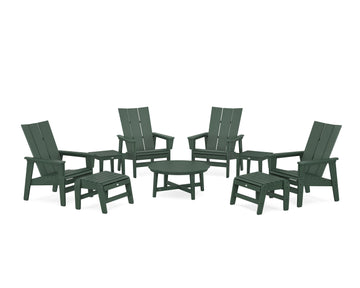 Modern Grand Upright Adirondack 9-Piece Conversation Set