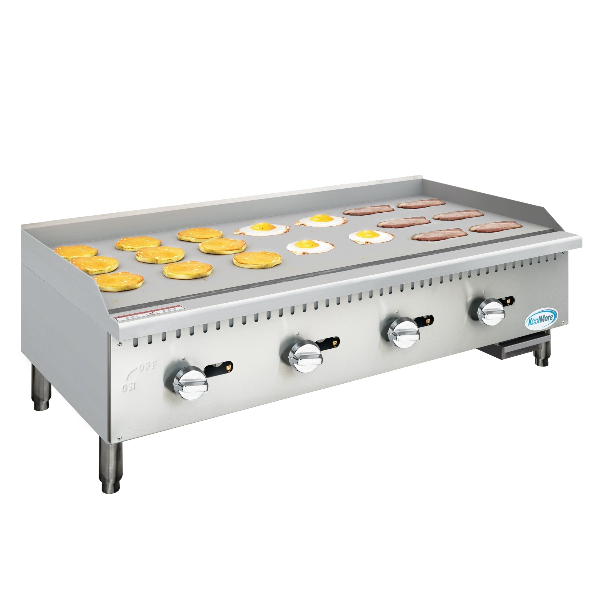 48 in. Natural Gas 4-Burner Griddle with 120,000 BTUs in Stainless-Steel