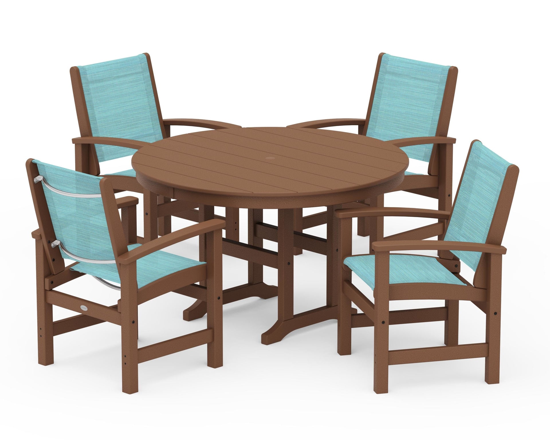 Coastal 5-Piece Round Farmhouse Dining Set