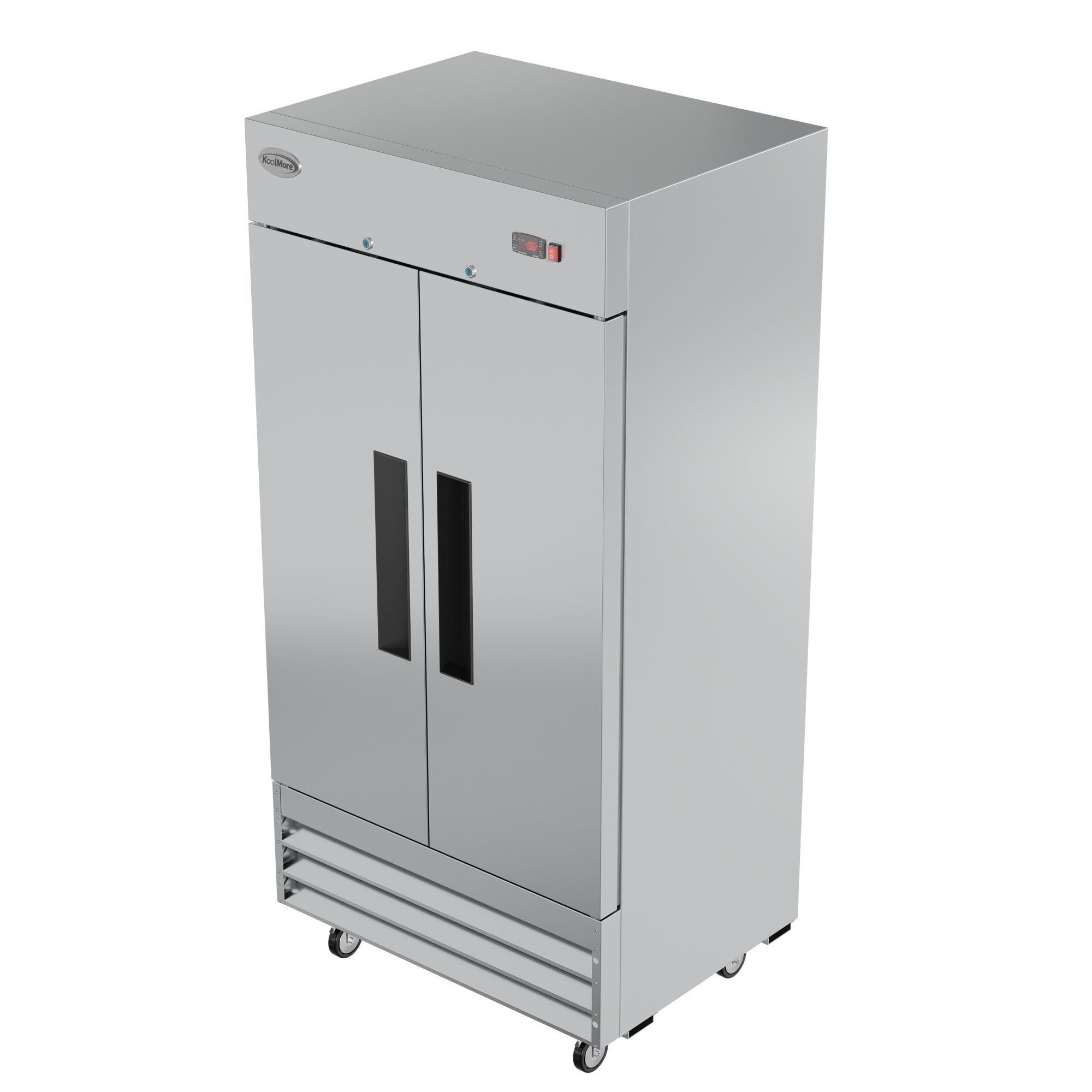 39 in. Commercial Stainless Steel 2-Door Reach-In Freezer, 30 cu. ft.