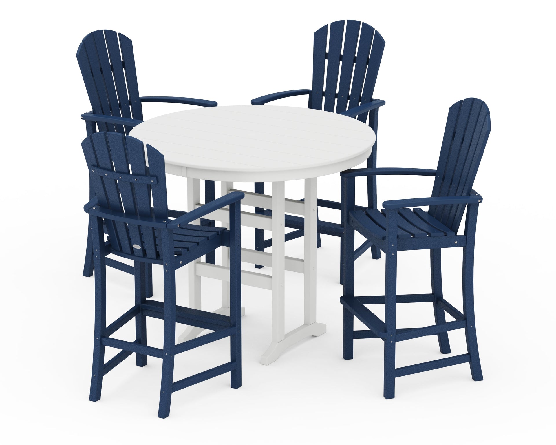 Palm Coast 5-Piece Round Farmhouse Bar Set