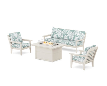 Cottage Deep Seating Fire Pit Table Set