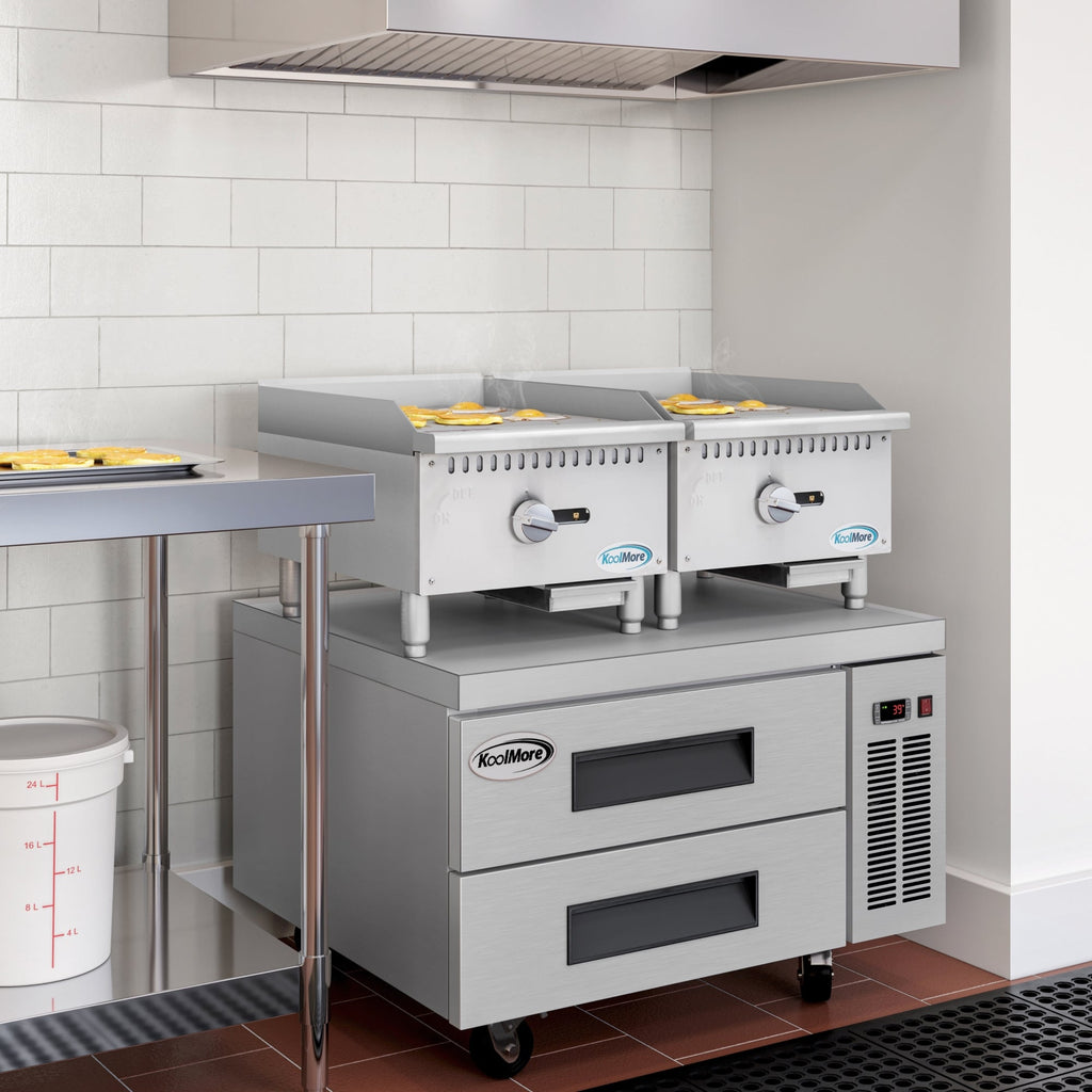 18 in. Natural Gas 1-Burner Griddle with 30,000 BTU in Stainless-Steel