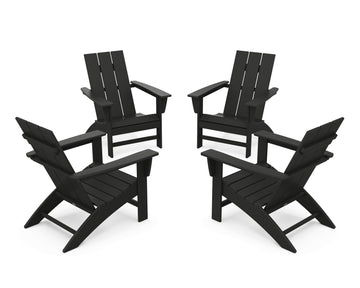 4-Piece Modern Adirondack Chair Conversation Set