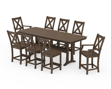 Braxton 9-Piece Counter Set with Trestle Legs