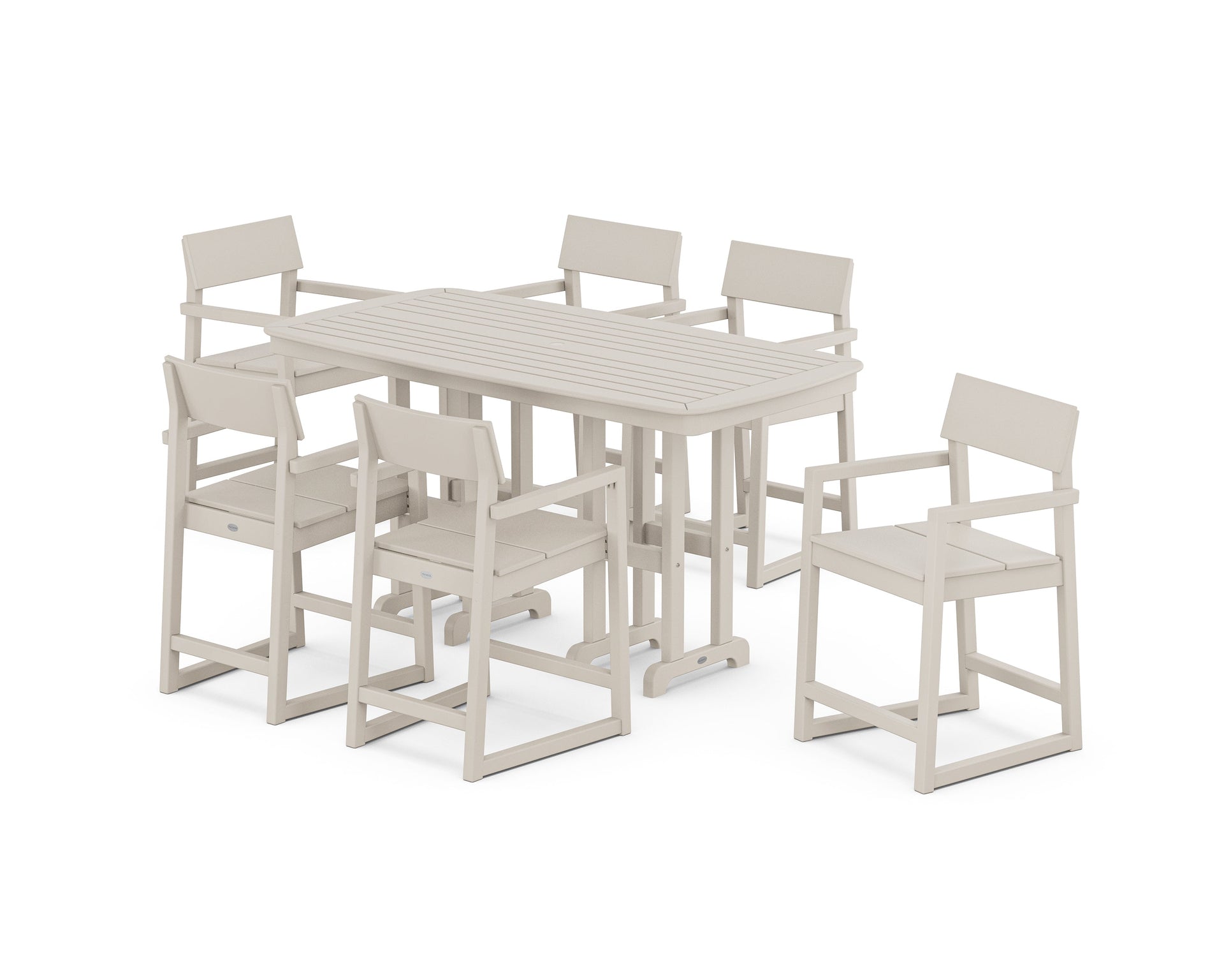 EDGE Arm Chair 7-Piece Counter Set