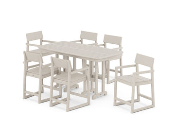 EDGE Arm Chair 7-Piece Counter Set