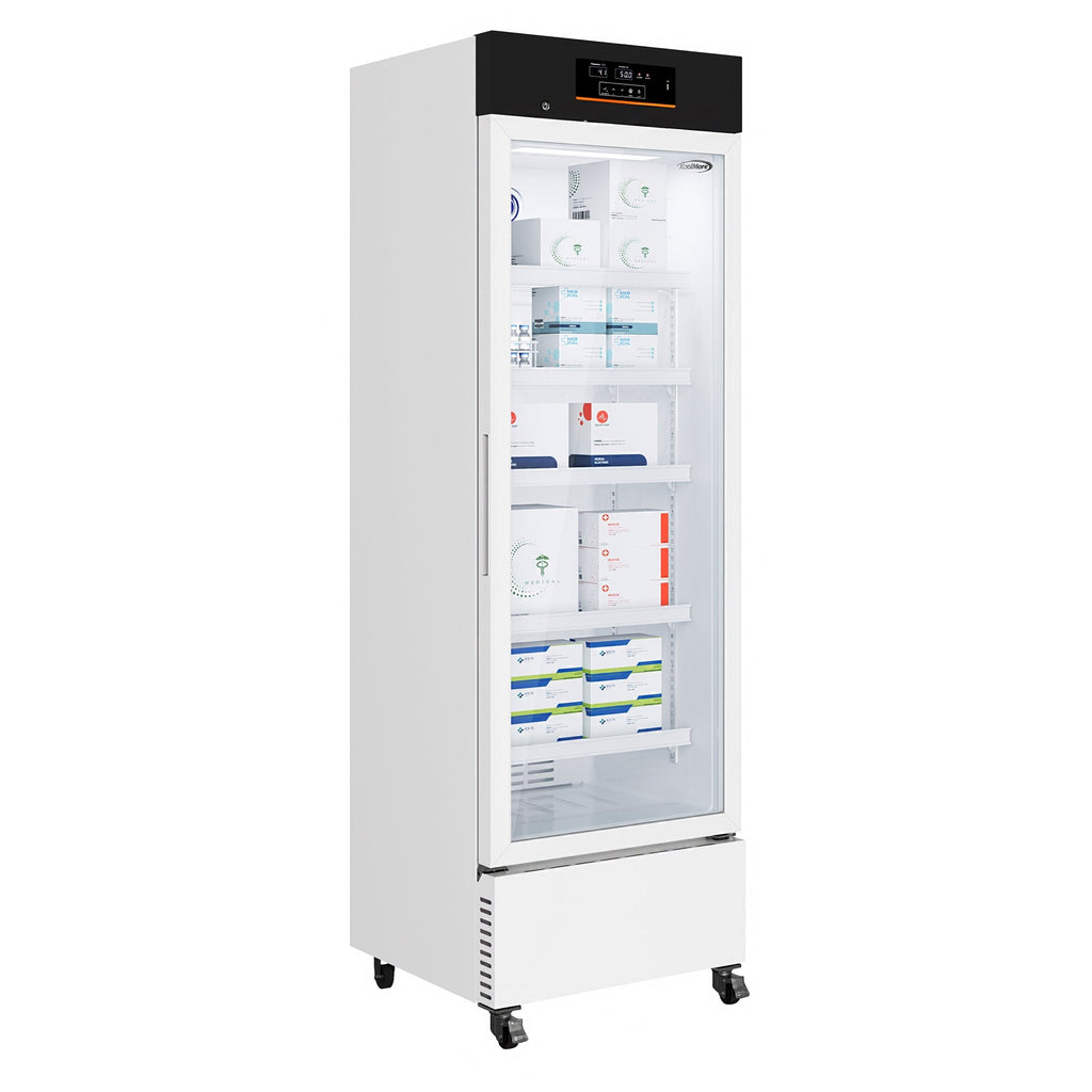 24 in. 11 cu. ft. Medical Pharmacy Refrigerator With Multi-Level Emergency Alarms in White, UL Listed