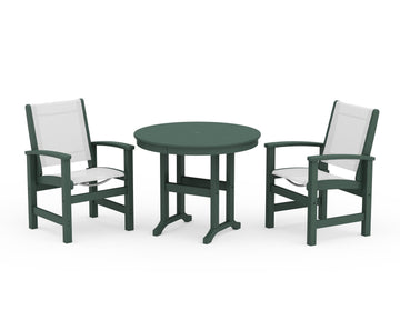 Coastal 3-Piece Round Dining Set