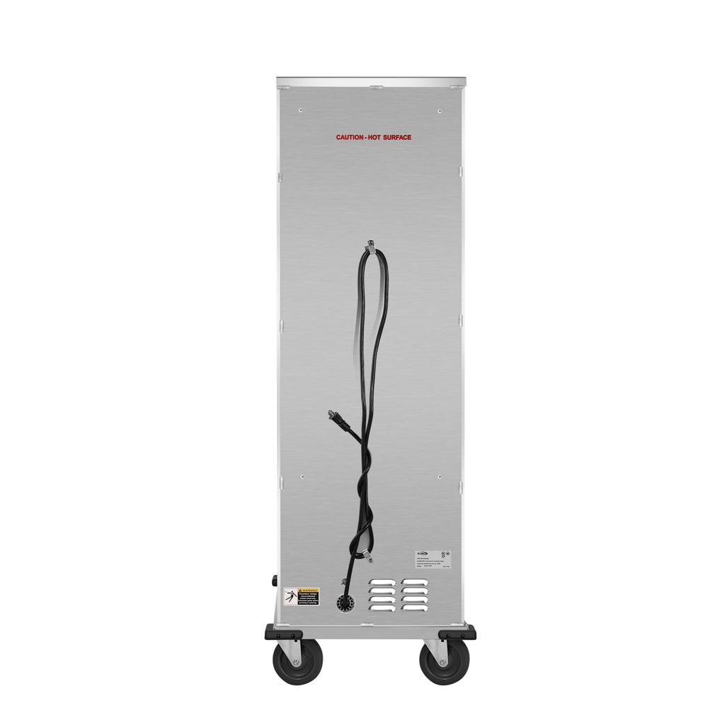 33 in. Commercial Non-Insulated Heated Holding Cabinet with Wire Racks and Glass Door in Silver