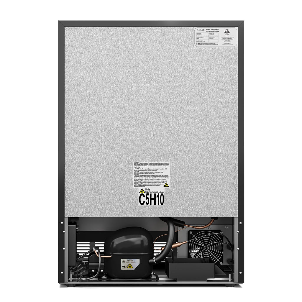 23.4 in. Stainless Steel, Solid-Door Built-In Refrigerator and Beverage Cooler, 5 Cu. ft.