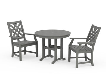 Wovendale 3-Piece Farmhouse Dining Set