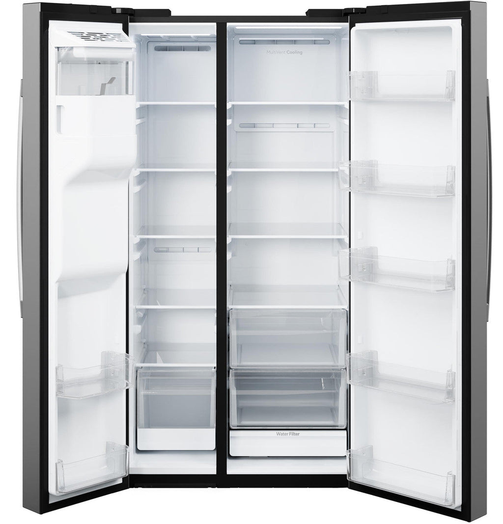GE® 27.9 Cu. Ft. Side-By-Side Refrigerator with Extra Tall Dispenser and In-Door Icemaker