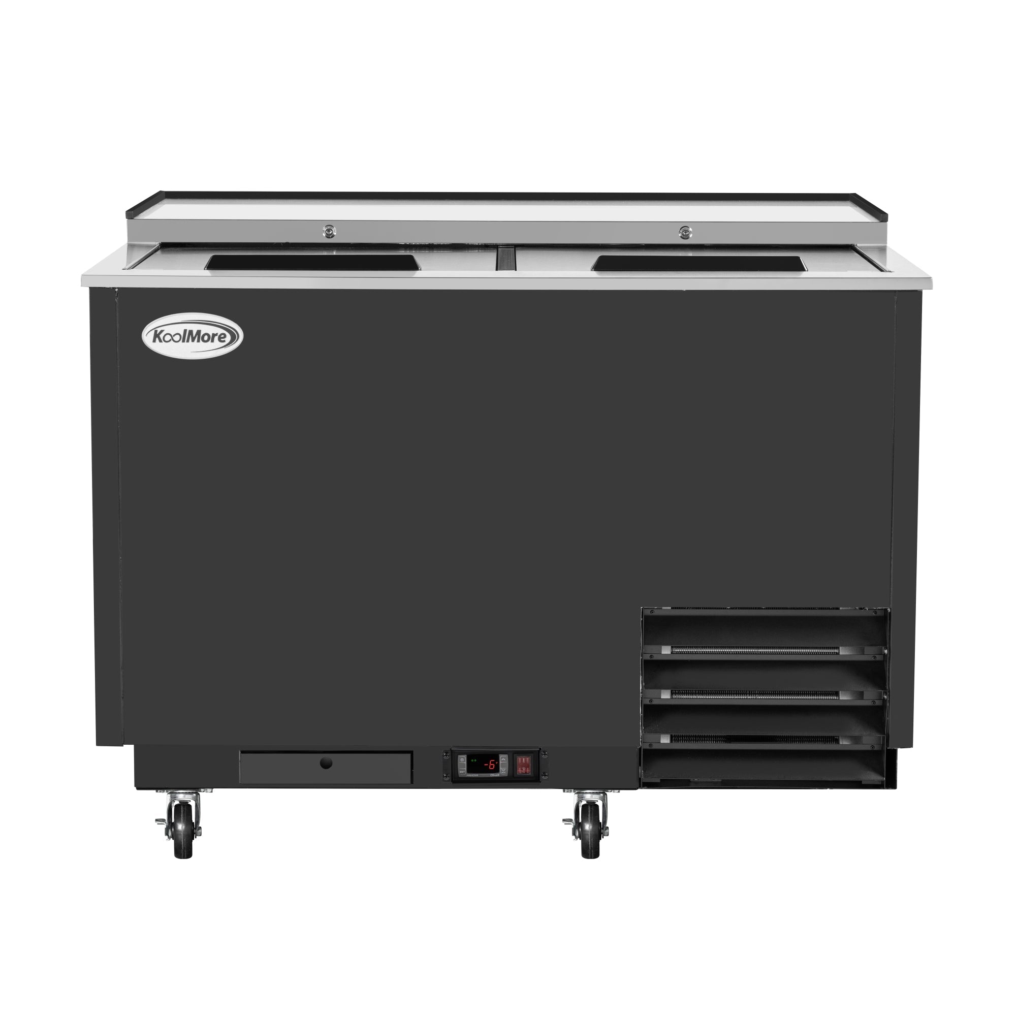 50 in. Commercial Glass Froster in Black Steel, ETL Listed, 14 cu. ft.