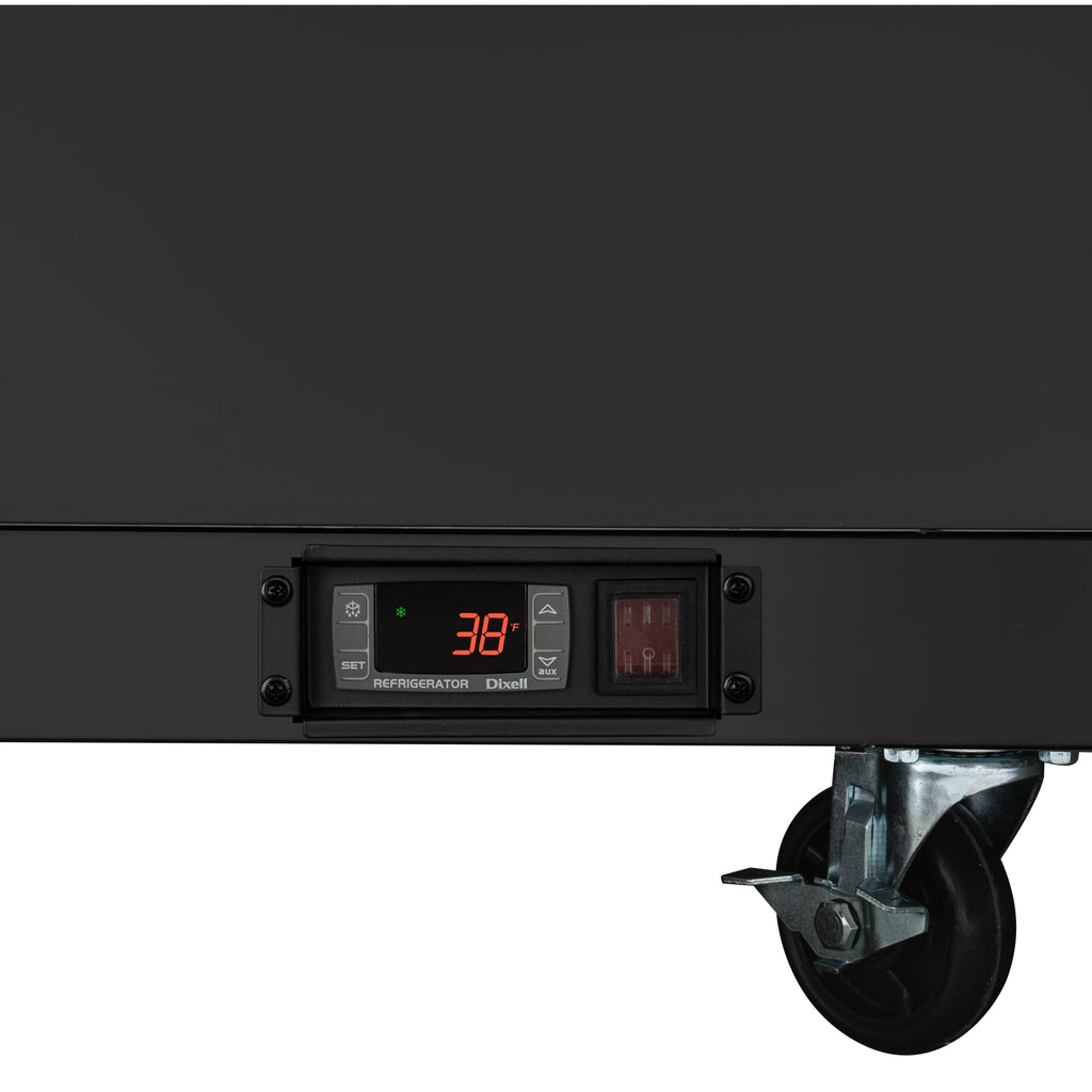 95 in. Commercial Bottle Cooler in Black with Built-In Opener, ETL Listed, 30 cu. ft.