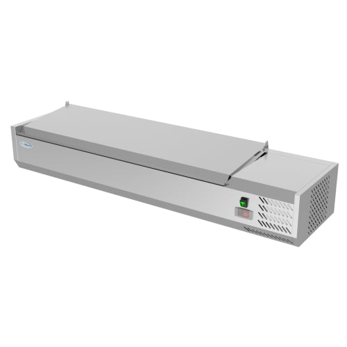 59 in. Six Pan Refrigerated Countertop Condiment Prep Station
