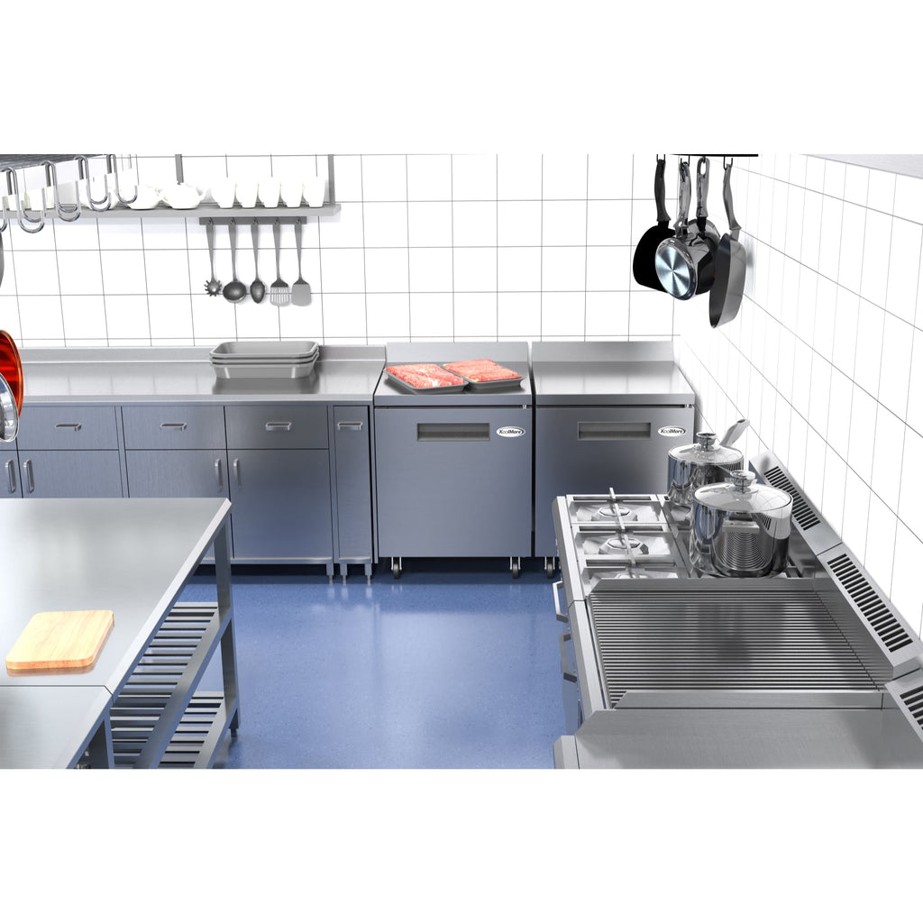 27 in. One-Door Worktop Freezer With 3.5 in. Backsplash - 6.3 Cu Ft.
