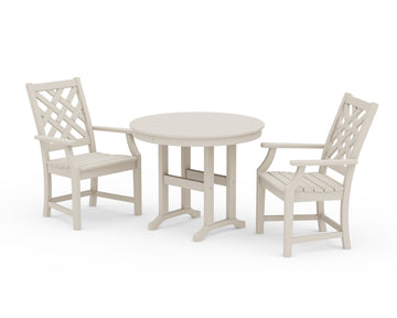 Wovendale 3-Piece Farmhouse Dining Set