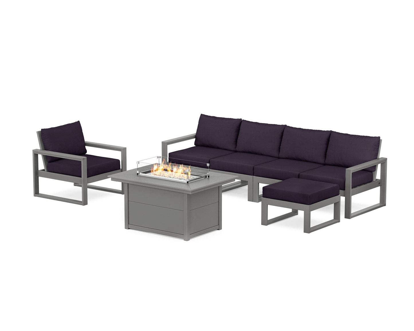 EDGE Sectional Lounge and Fire Pit Set