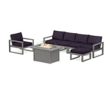 EDGE Sectional Lounge and Fire Pit Set