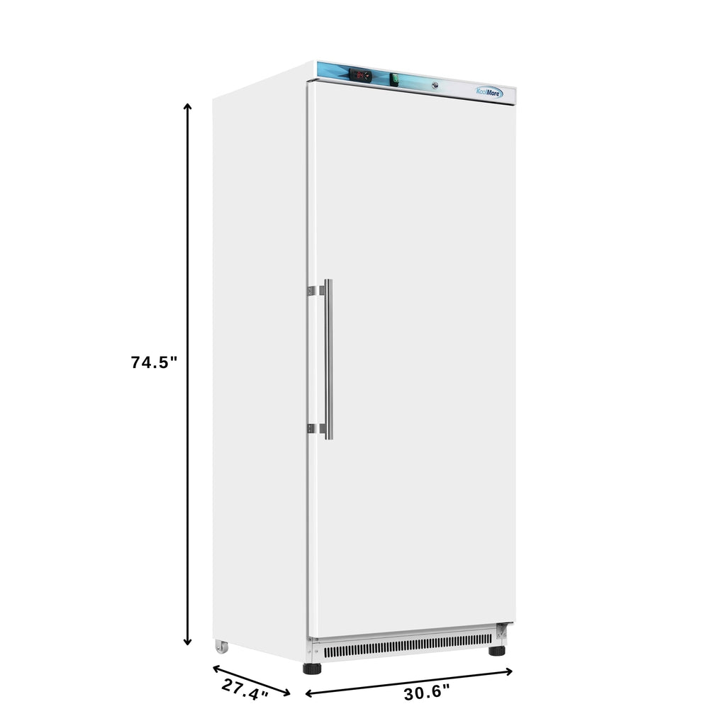 21 Cu. ft. Commercial Reach-in Freezer in White Manual Defrost