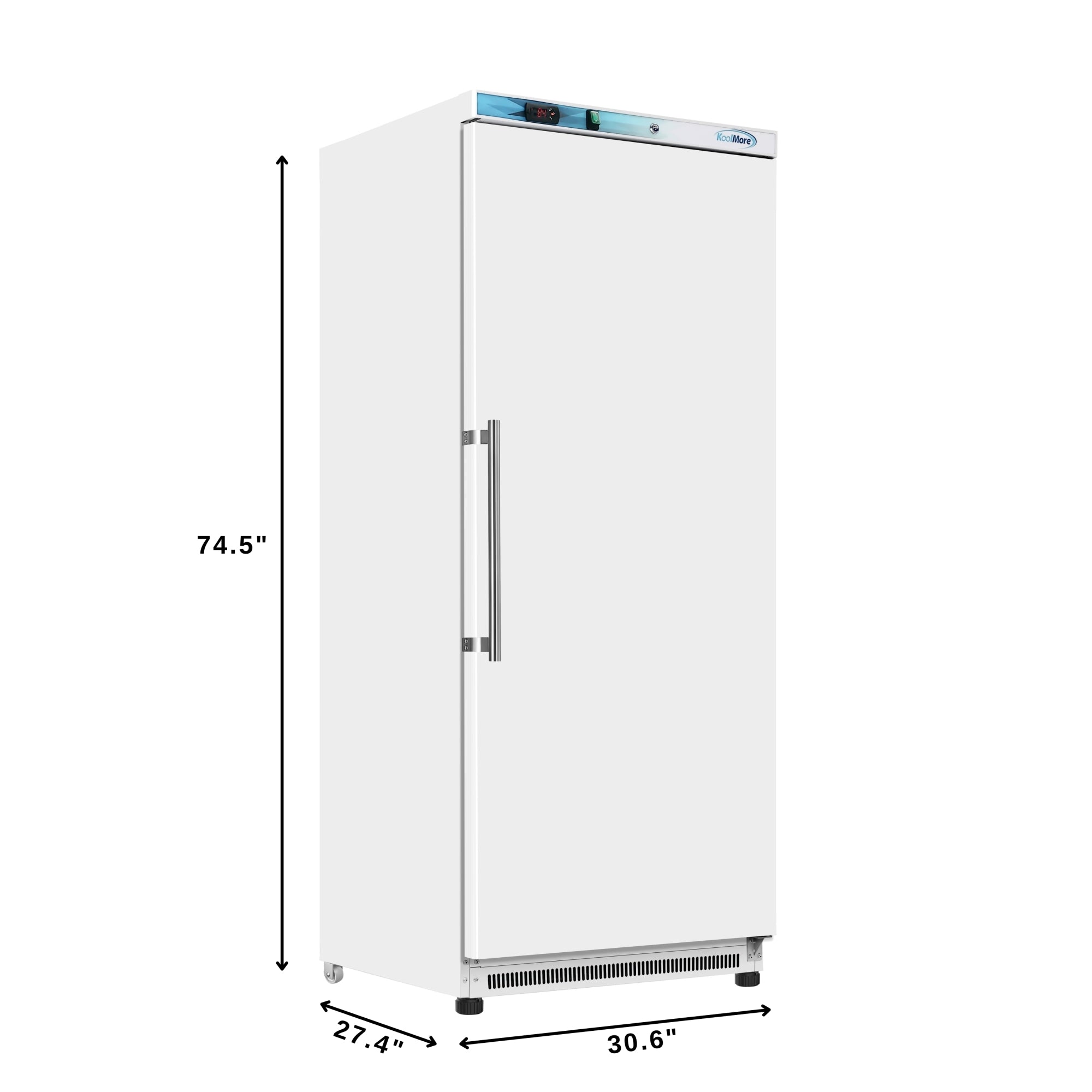 21 Cu. ft. Commercial Reach-in Freezer in White Manual Defrost