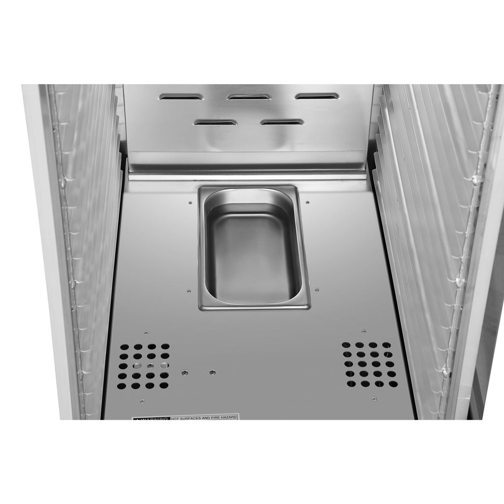 33 in. Commercial Insulated Heated Holding/Proofing Cabinet with Glass Door and 36-Pan Capacity in Silver