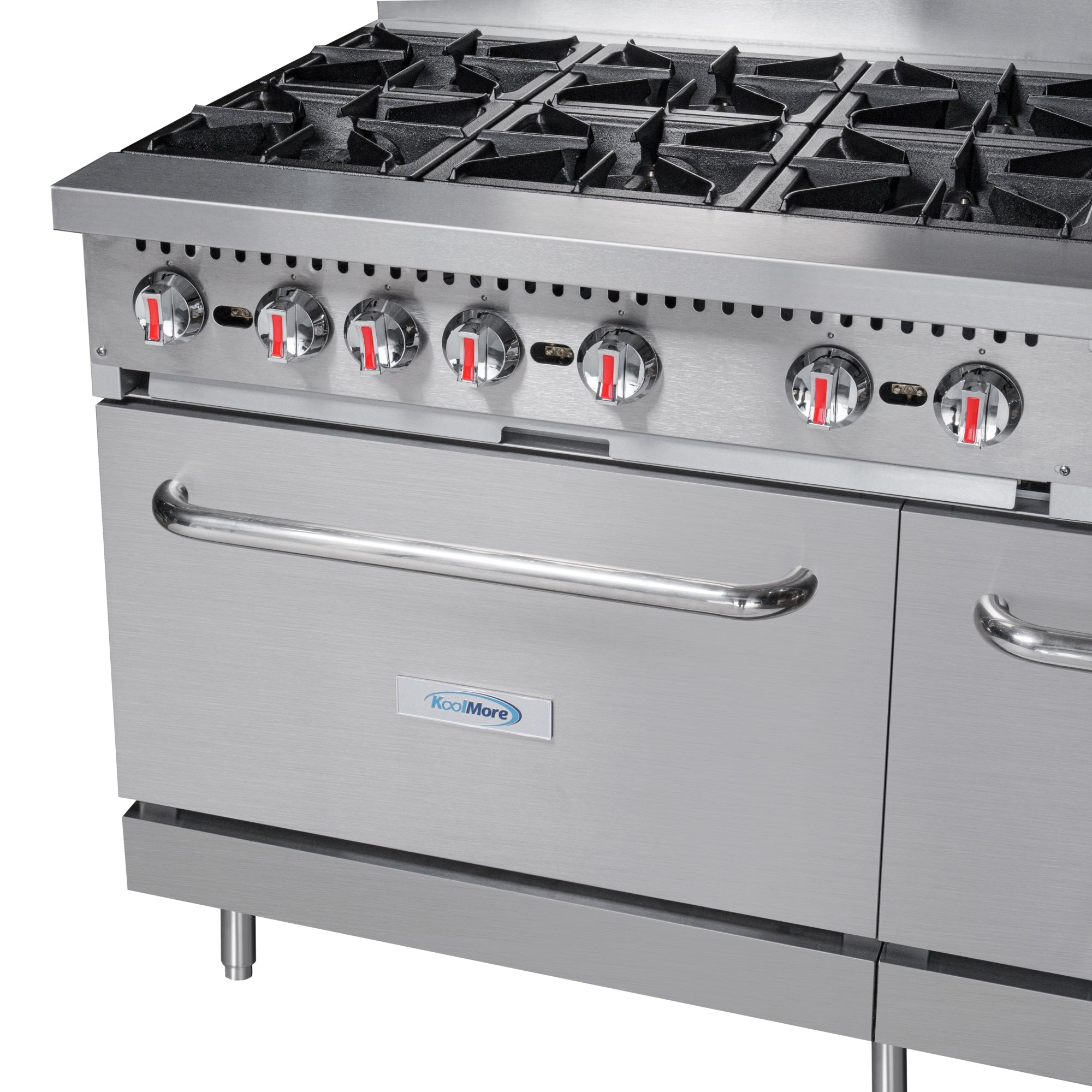 60 in. 10 Burner Commercial LP Range with Oven in Stainless-Steel