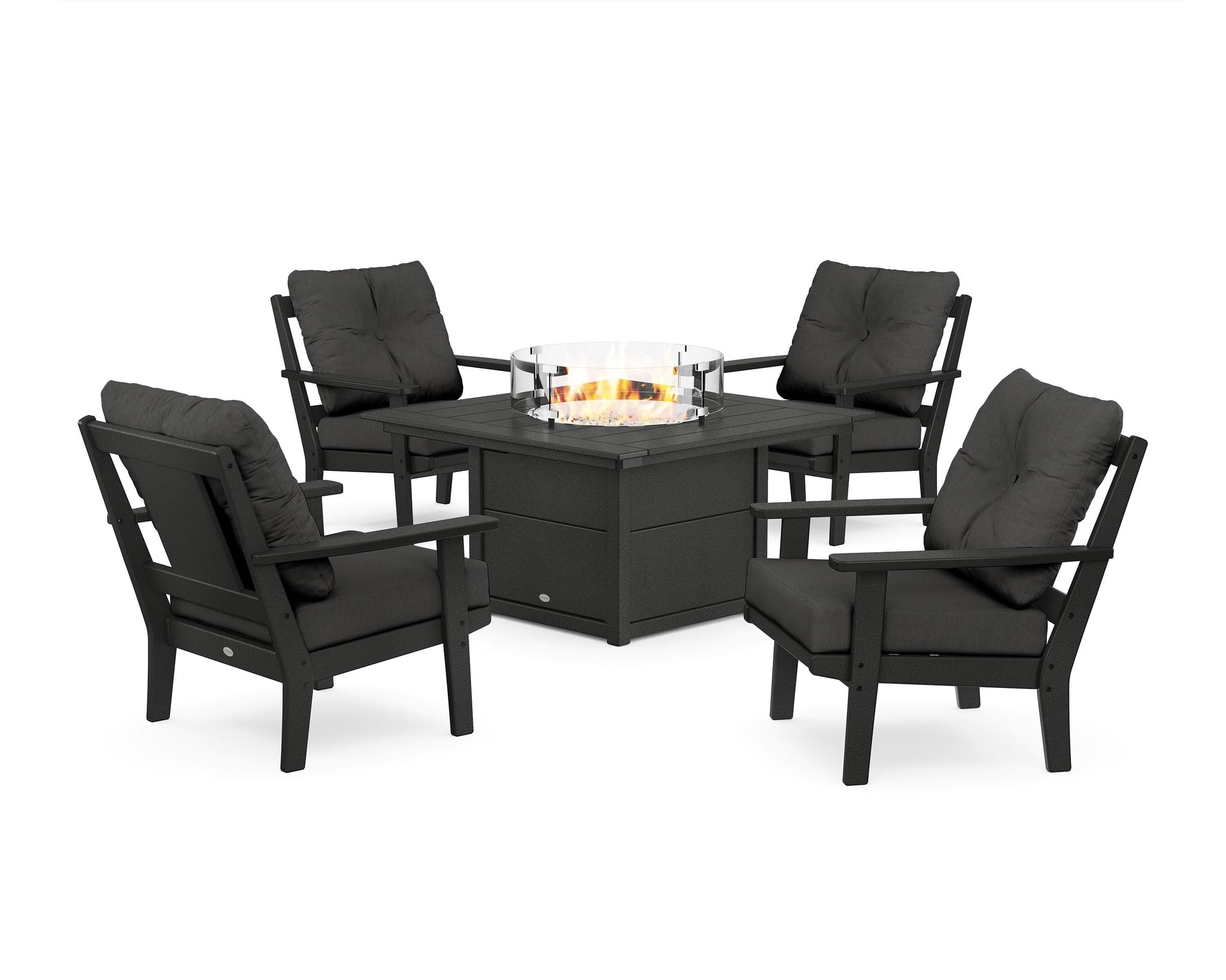 Prairie 5-Piece Deep Seating Set with Fire Pit Table