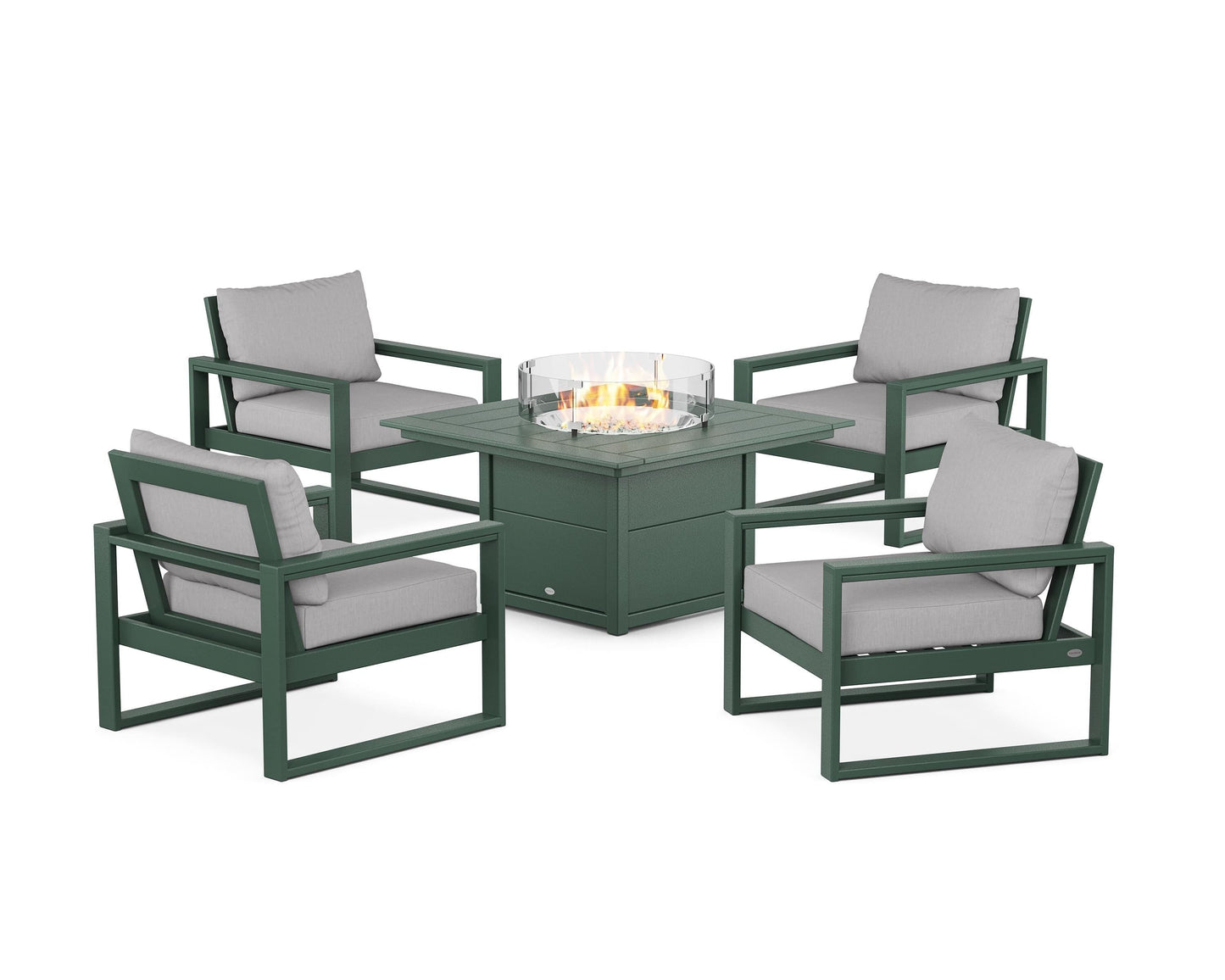 EDGE Sectional 5-Piece Deep Seating Set with Fire Pit Table