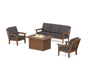 Cottage Deep Seating Fire Pit Table Set
