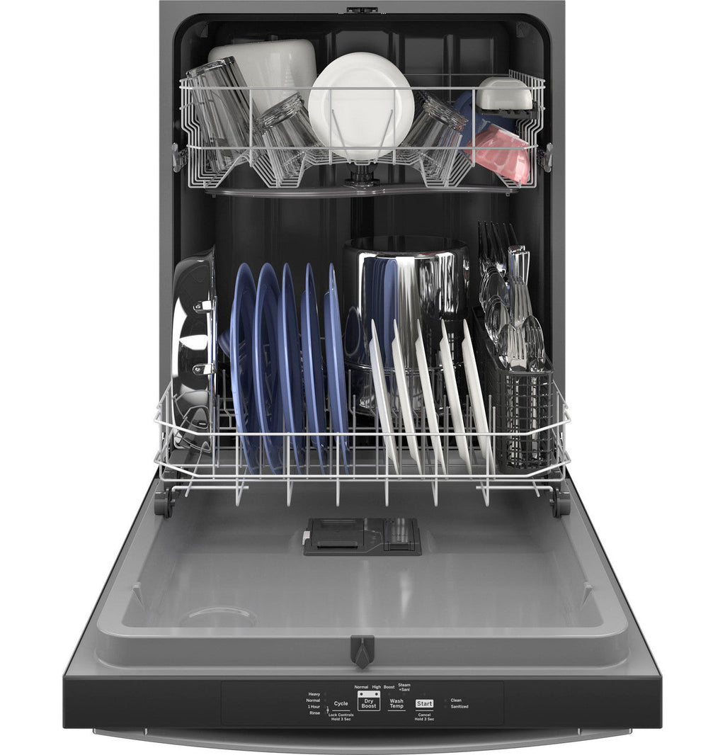 GE GE® ENERGY STAR® Top Control with Plastic Interior Dishwasher with Sanitize Cycle & Dry Boost