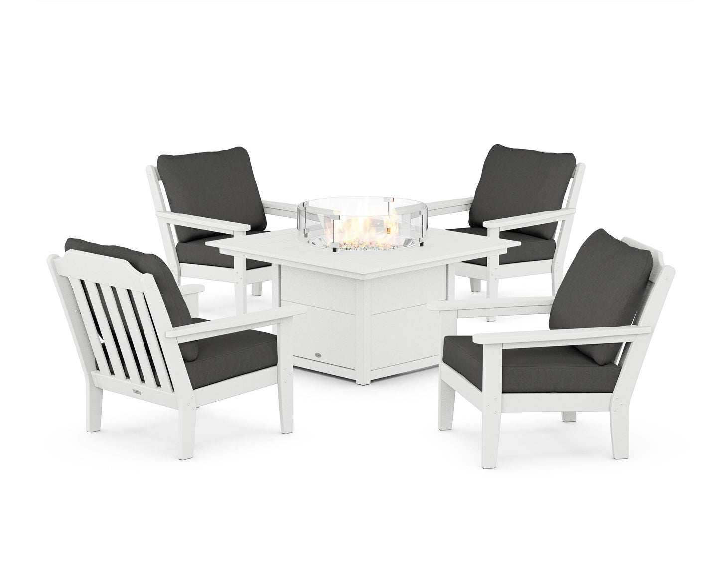 Cottage 5-Piece Deep Seating Set with Fire Pit Table