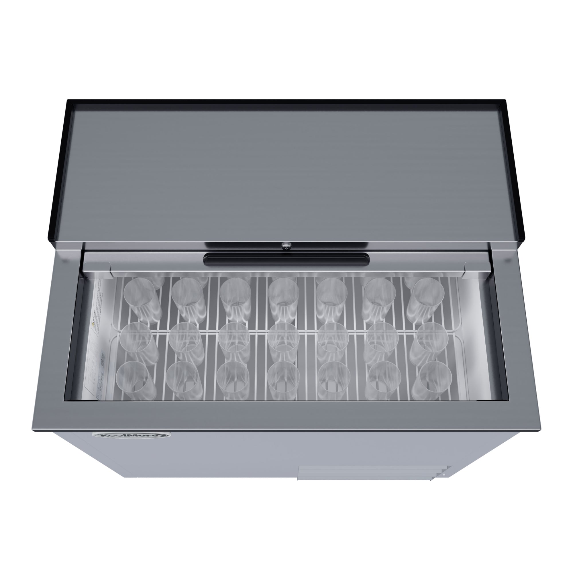 36 in. Commercial Glass Froster in Stainless Steel, ETL Listed, 9 cu. ft.