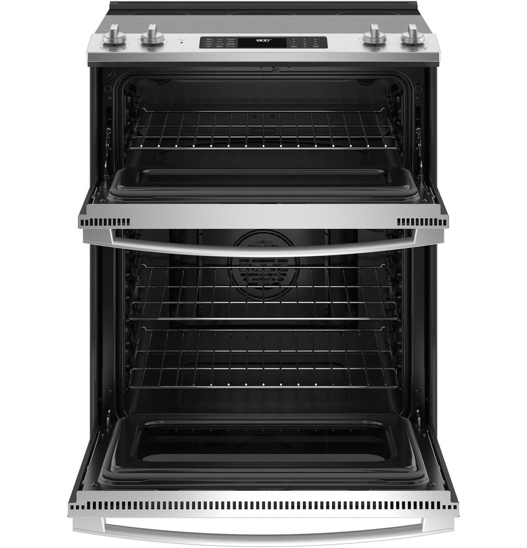 GE 30" Slide-In Electric Convection Double Oven Range