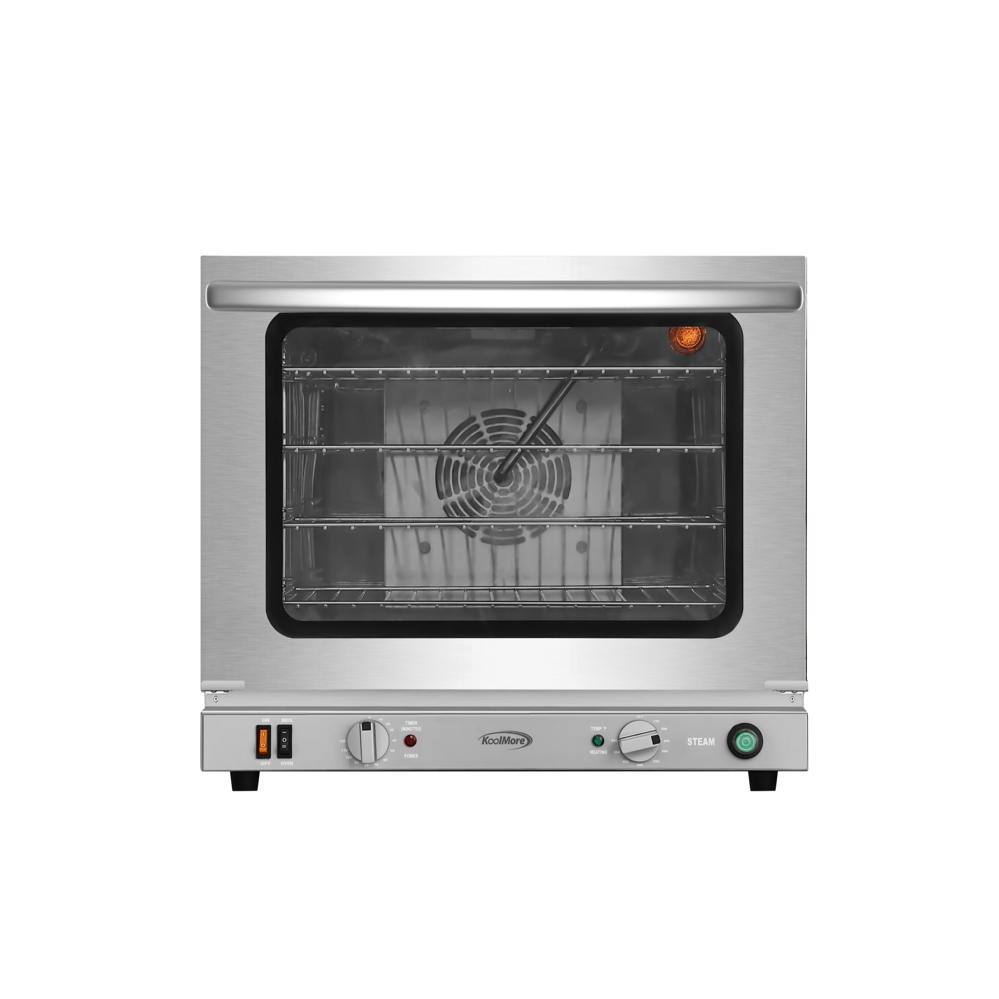 23 in. Countertop Convection Oven for Half-Size Pans with 4 Racks 2800W of Power and Steam Injection, 240V in Stainless-Steel
