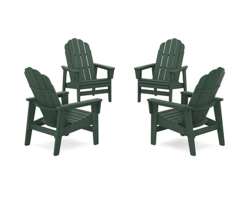 4-Piece Vineyard Grand Upright Adirondack Chair Conversation Set