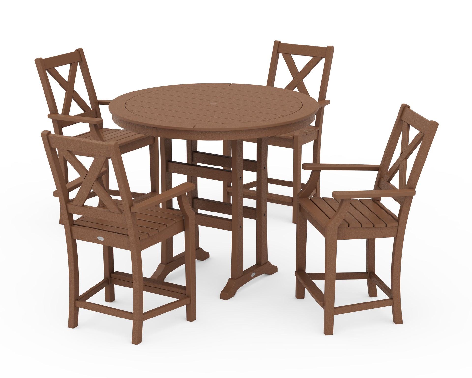 Braxton 5-Piece Nautical Trestle Arm Chair Counter Set