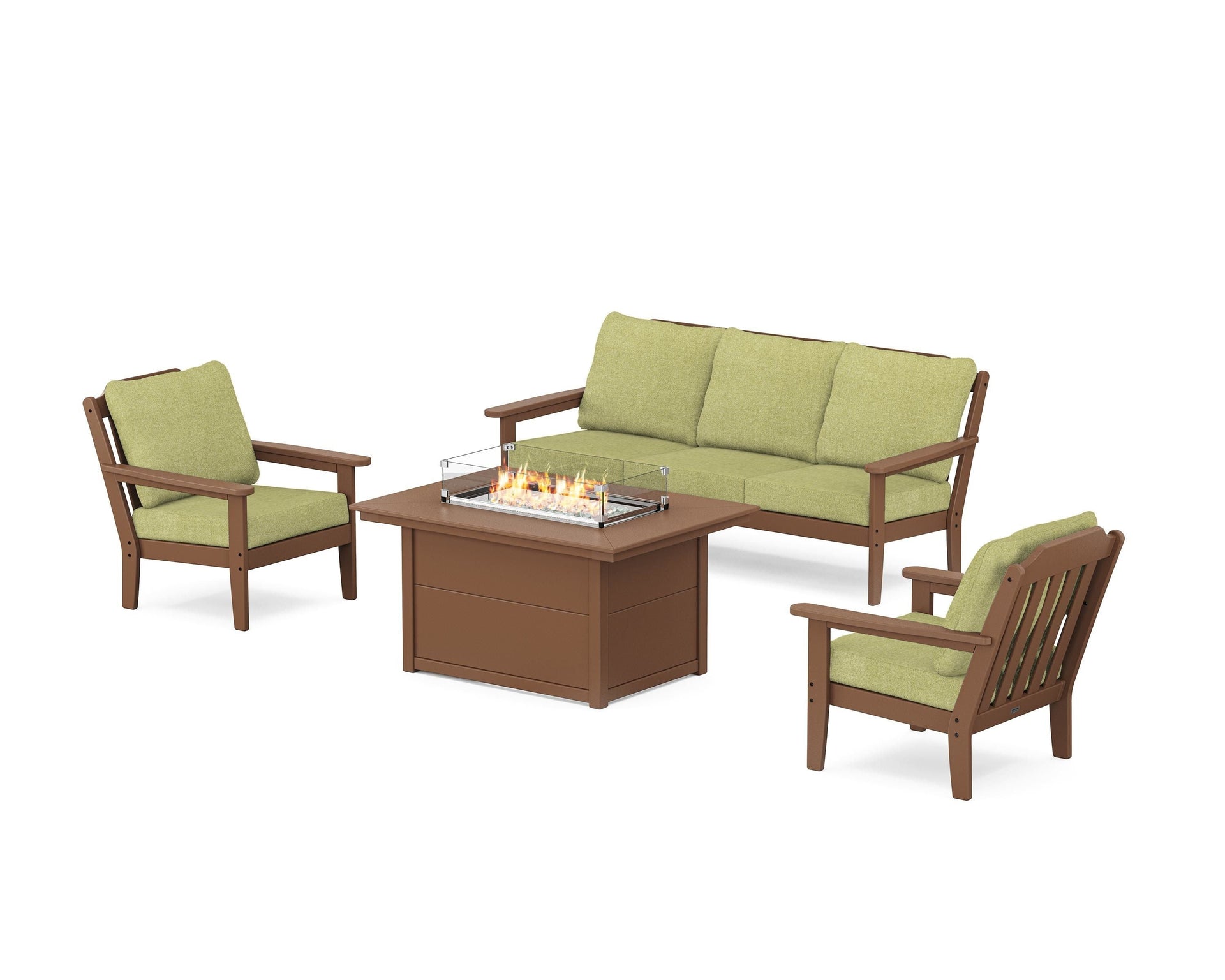Cottage Deep Seating Fire Pit Table Set