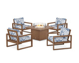 EDGE Sectional 5-Piece Deep Seating Set with Fire Pit Table