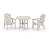 Seashell 3-Piece Round Farmhouse Dining Set
