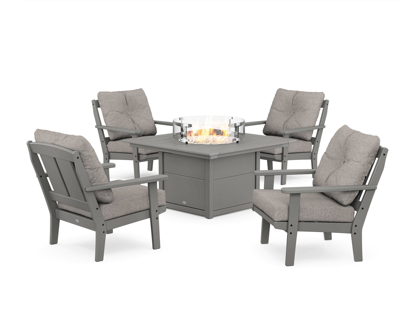 Mission 5-Piece Deep Seating Set with Fire Pit Table