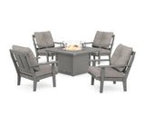 Mission 5-Piece Deep Seating Set with Fire Pit Table