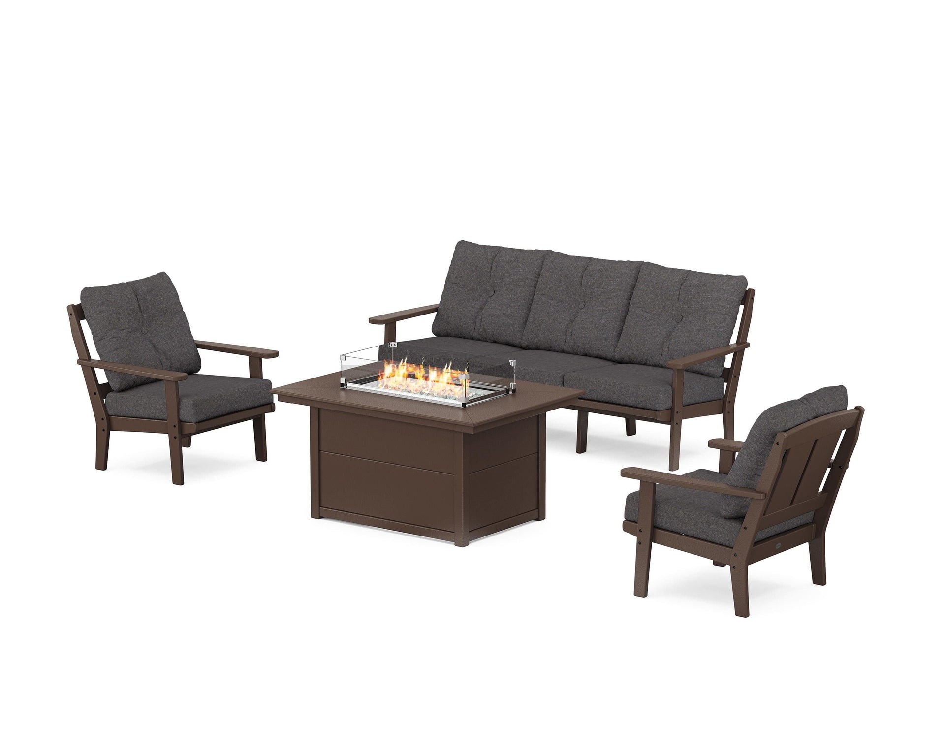 Mission Deep Seating Fire Pit Table Set