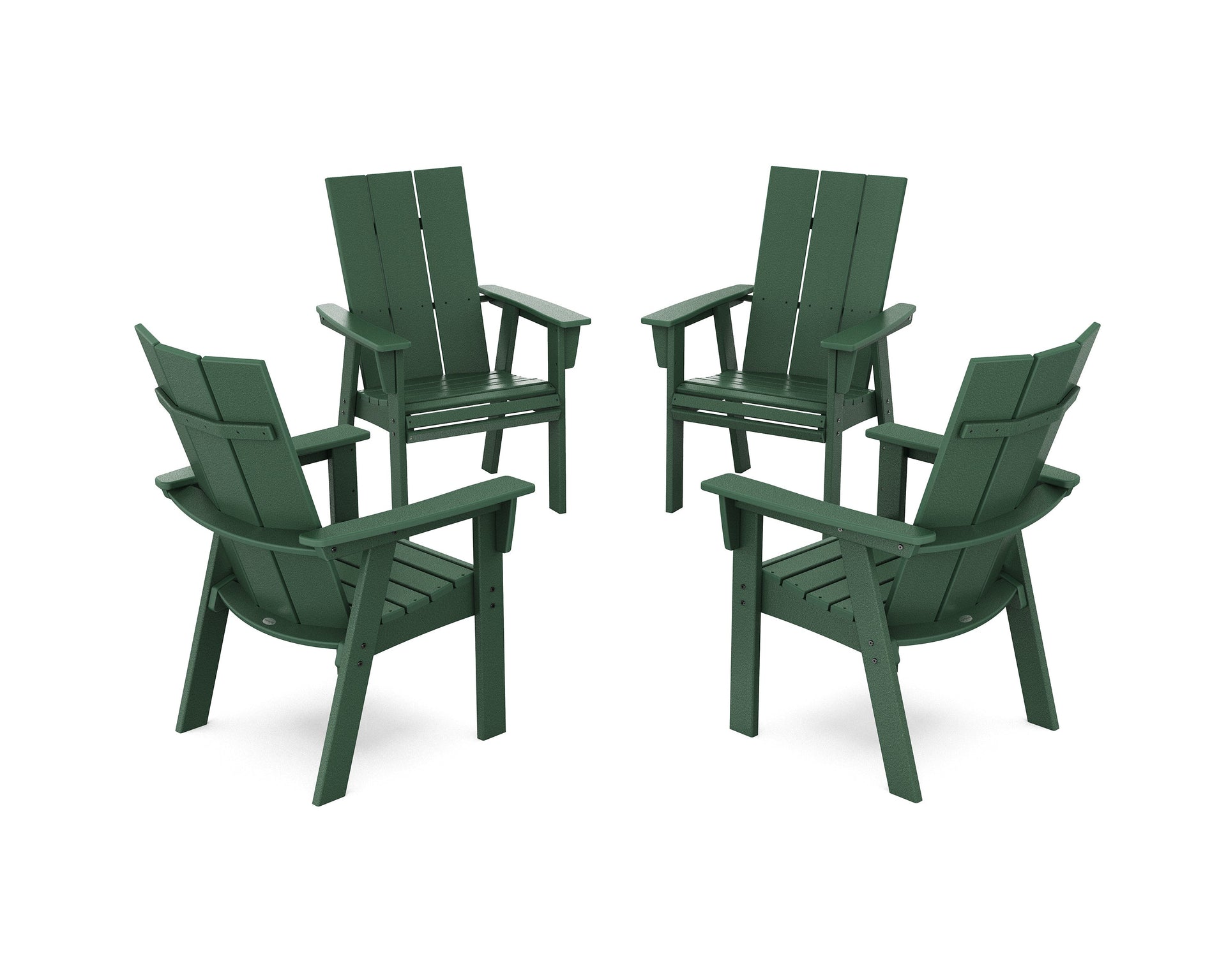 Modern 4-Piece Curveback Upright Adirondack Conversation Set