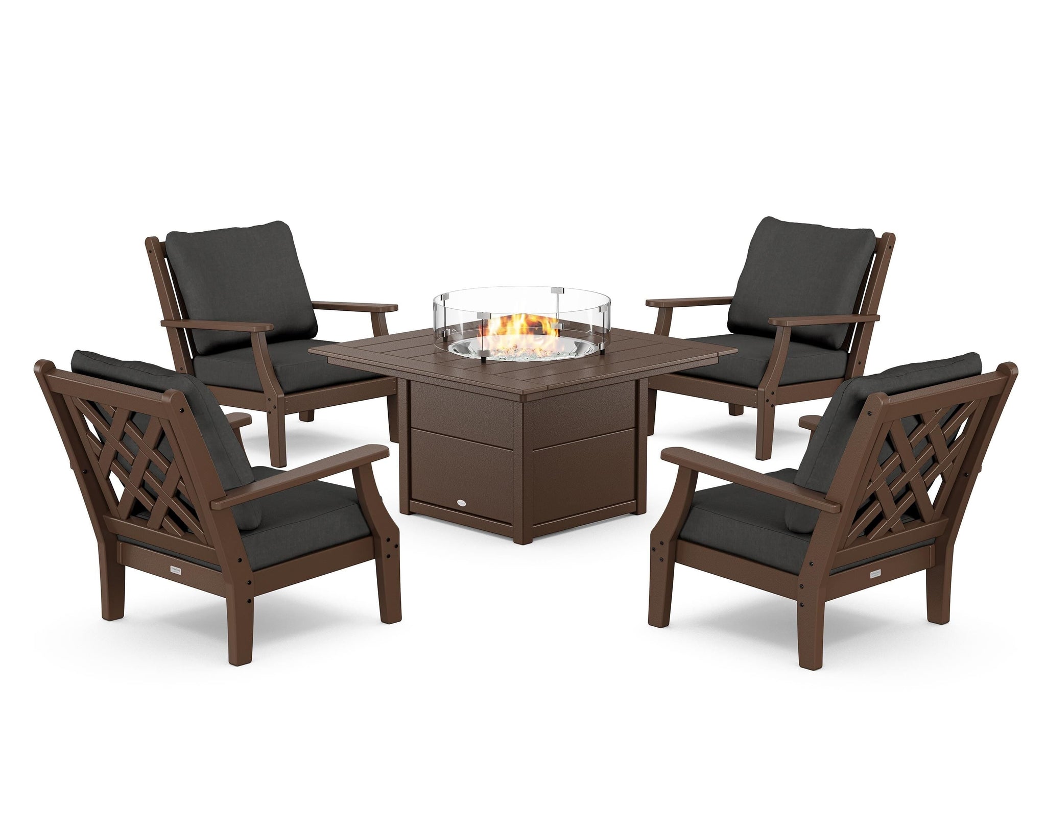 Wovendale 5-Piece Deep Seating Set with Fire Pit Table